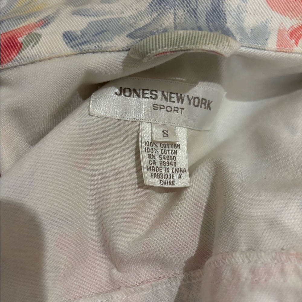 Jones New York Sport Floral Cotton Jacket with 2 matching shorts. 90s petite🎀 - Picture 5 of 15
